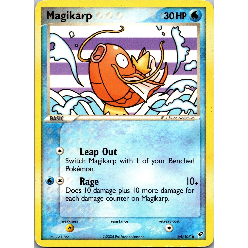 Pokemon Magikarp 64/107 EX Deoxys Common LP Water Type 2005 TCG Card